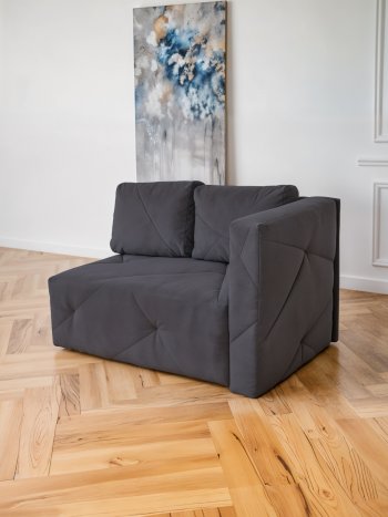 Диван 1010 графит, правый (BRENDOSS) в Югорске - yugorsk.mebel-e96.ru