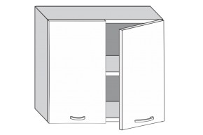 1.80.2 Луиза Шкаф настенный с двумя дверцами h 720 в Югорске - yugorsk.mebel-e96.ru | фото