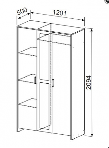 Шкаф распашной 1200 мм Дольче дуб золотой (СВ) в Югорске - yugorsk.mebel-e96.ru