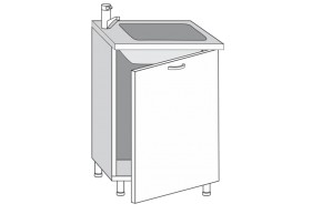 2.60.1мн Кира Шкаф-стол под мойку (накладную) с одной дверцей (б/столешницы) в Югорске - yugorsk.mebel-e96.ru | фото