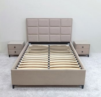 Кровать с подъемным механизмом Мега беж (Лин) в Югорске - yugorsk.mebel-e96.ru