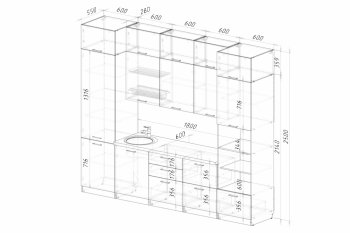 Кухонный гарнитур Альба экстра 3000 мм (Герда) в Югорске - yugorsk.mebel-e96.ru