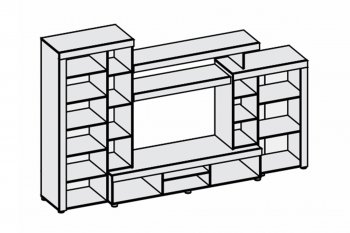 Гостиная Аллегро вар. 1 (Диал) в Югорске - yugorsk.mebel-e96.ru