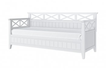 Кровать из массива Амелия белый античный (БМ) в Югорске - yugorsk.mebel-e96.ru