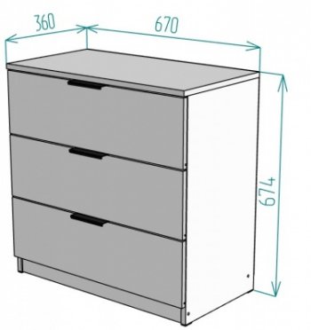 Комод Anna K215 674х670х360 в Югорске - yugorsk.mebel-e96.ru