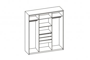 Шкаф-купе 1700 мм 3-х дверный с 1-м зеркалом (арт. 012) бодега (Диал) в Югорске - yugorsk.mebel-e96.ru