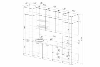 Кухонный гарнитур Асая экстра 2 3000 мм (Посудомойка) в Югорске - yugorsk.mebel-e96.ru