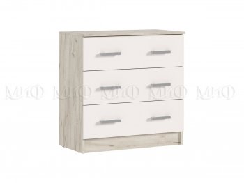 Комод 3 ящика Бася крафт/кашемир (Миф) в Югорске - yugorsk.mebel-e96.ru