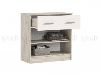 Комод 1 ящик 2 двери Бася крафт/кашемир (Миф) в Югорске - yugorsk.mebel-e96.ru