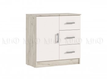 Комод 3 ящика 1 дверь Бася крафт/кашемир (Миф) в Югорске - yugorsk.mebel-e96.ru
