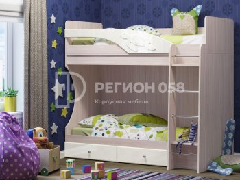 Двухъярусная кровать Бемби МДФ (Регион) в Югорске - yugorsk.mebel-e96.ru