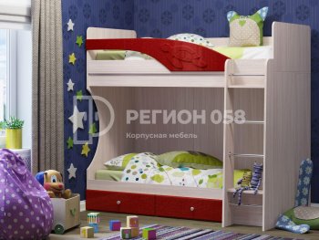 Двухъярусная кровать Бемби МДФ (Регион) в Югорске - yugorsk.mebel-e96.ru