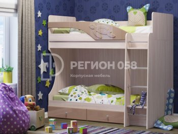 Двухъярусная кровать Бемби МДФ (Регион) в Югорске - yugorsk.mebel-e96.ru