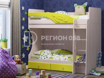 Двухъярусная кровать Бемби МДФ (Регион) в Югорске - yugorsk.mebel-e96.ru