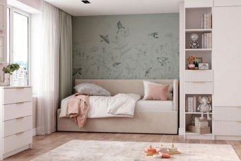 Диван-кровать Бенто с ПМ, велюр Крем (ДСВ) в Югорске - yugorsk.mebel-e96.ru