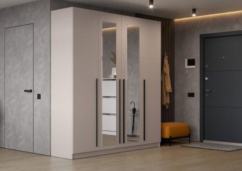 Шкаф 2000 мм Берген ШК-2000 с зеркалом кашемир (ИЦ) в Югорске - yugorsk.mebel-e96.ru