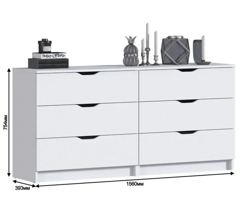 Комод Бруклин СБ-3252/1 (Белый) (СП) в Югорске - yugorsk.mebel-e96.ru