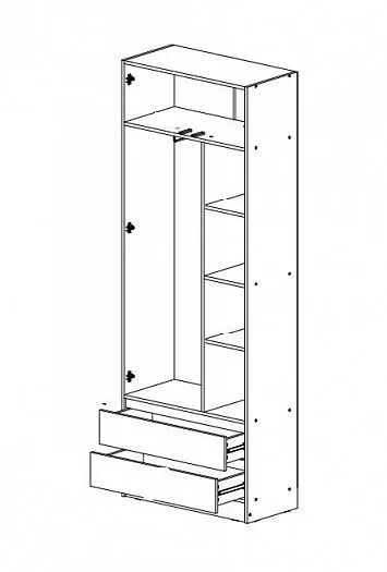 Шкаф 800 мм Челси Color (Миф) в Югорске - yugorsk.mebel-e96.ru