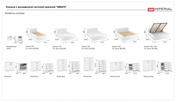 Спальный гарнитур Чикаго модульный, белый (Имп) в Югорске - yugorsk.mebel-e96.ru