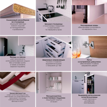 Кухонный гарнитур Элеганция 2800 (Санвут) в Югорске - yugorsk.mebel-e96.ru