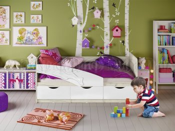 Кровать Дельфин шарли белый (Миф) в Югорске - yugorsk.mebel-e96.ru