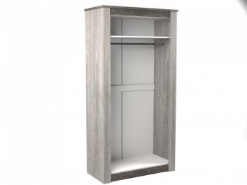 Шкаф 1100 мм 2-х дверный Денвер Риббек серый (СБК) в Югорске - yugorsk.mebel-e96.ru