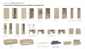 Комод 5ящ Валенсия Дуб сонома (Имп) в Югорске - yugorsk.mebel-e96.ru