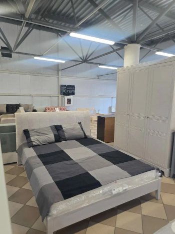 Кровать из массива Джали льняной (БМ) в Югорске - yugorsk.mebel-e96.ru