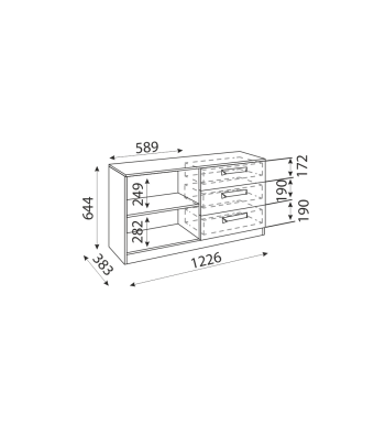 Тумба Дуглас М12 (Риннер) в Югорске - yugorsk.mebel-e96.ru