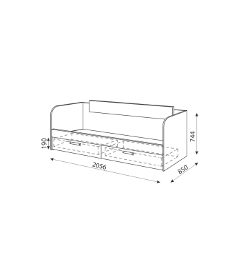 Кровать с ящиками Дуглас М13 (Риннер) в Югорске - yugorsk.mebel-e96.ru