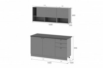 Кухонный гарнитур Энни 1600 мм (МИ) в Югорске - yugorsk.mebel-e96.ru