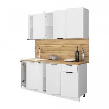 КУхонный гарнитур Эстетик 1800 мм белый (Сурская) в Югорске - yugorsk.mebel-e96.ru