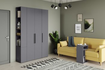 Стенка Эйр модульная, графит (Моби) в Югорске - yugorsk.mebel-e96.ru