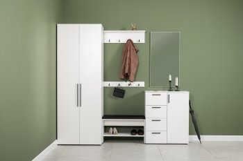 Шкаф для одежды 800 мм Эйр 13.341 белый (Моби) в Югорске - yugorsk.mebel-e96.ru
