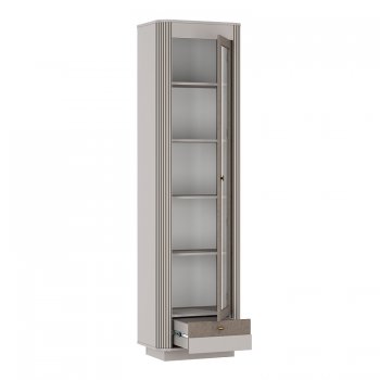 Шкаф витрина 34.06 Фантазия кашемир (Олмеко) в Югорске - yugorsk.mebel-e96.ru