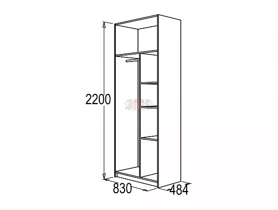 Шкаф 800 мм для одежды и белья Флагман-4 в Югорске - yugorsk.mebel-e96.ru