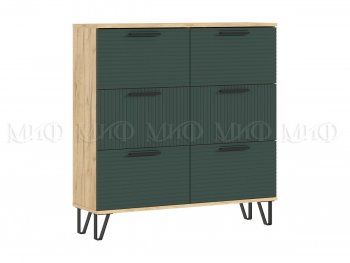 Обувница Флэш крафт/грин (Миф) в Югорске - yugorsk.mebel-e96.ru