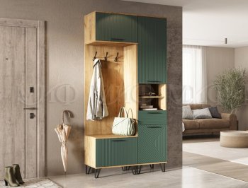Прихожая Флэш модульная, крафт/грин(Миф) в Югорске - yugorsk.mebel-e96.ru