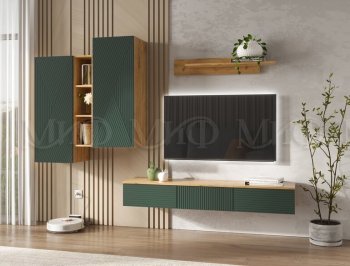 Стенка Флэш комп.2 крафт/грин (Миф) в Югорске - yugorsk.mebel-e96.ru