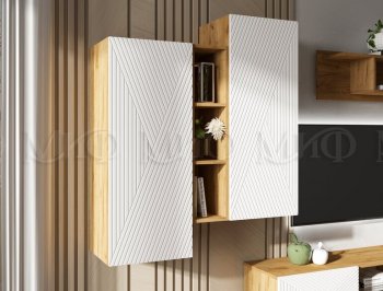 Стенка Флэш крафт/белый (Миф) в Югорске - yugorsk.mebel-e96.ru