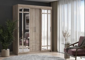 Шкаф-купе 1700 мм Фортуна (Дуб крафт серый) (ИЦ) в Югорске - yugorsk.mebel-e96.ru