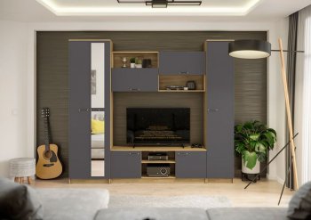 Стенка Герда крафт/графит (ИЦ) в Югорске - yugorsk.mebel-e96.ru
