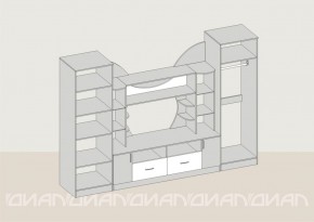 Гостиная Аллегро с 2 шкафами вариант-5 (венге/дуб белфорт) в Югорске - yugorsk.mebel-e96.ru