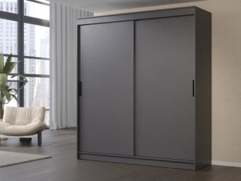 Шкаф-купе 2000 мм Гранд-1 ЛДСП, графит (Эра) в Югорске - yugorsk.mebel-e96.ru