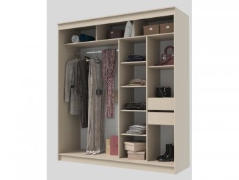 Шкаф-купе 2000 мм Гранд-1 ЛДСП/Зеркало, Сатин (Эра) в Югорске - yugorsk.mebel-e96.ru