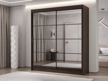 Шкаф-купе 2000 мм Гранд-1 зеркало/зеркало, венге (Эра) в Югорске - yugorsk.mebel-e96.ru