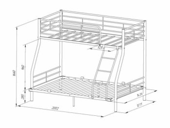 Кровать двухъярусная Гранада-2 140 в Югорске - yugorsk.mebel-e96.ru