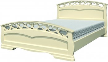 Кровать из массива Грация-1 Слоновая кость (БМ) в Югорске - yugorsk.mebel-e96.ru