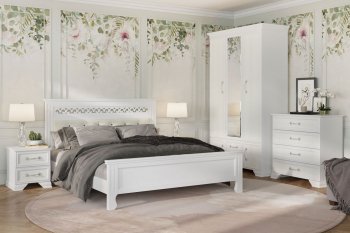 Спальный гарнитур Грация (лак) Белый (модульный) (БМ) в Югорске - yugorsk.mebel-e96.ru