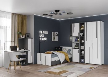 Кровать 900 мм Грей (МЛК) в Югорске - yugorsk.mebel-e96.ru
